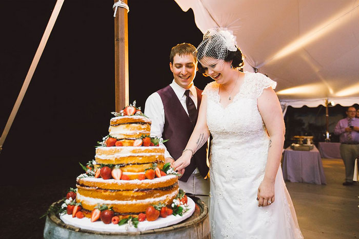 Natural Wedding Cake Springton Manor Farm