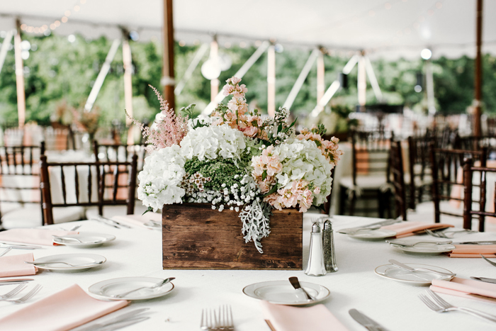 Pastel Color Scheme Table Setting and Flowers