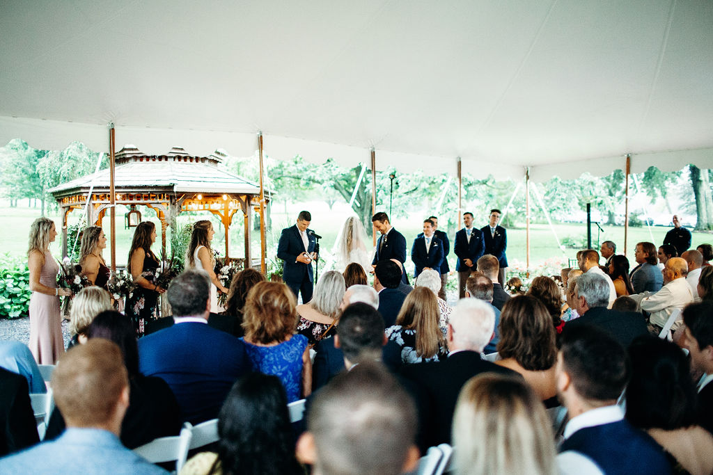 Wedding ceremony at Perennial Gardens at Springton Manor Farm