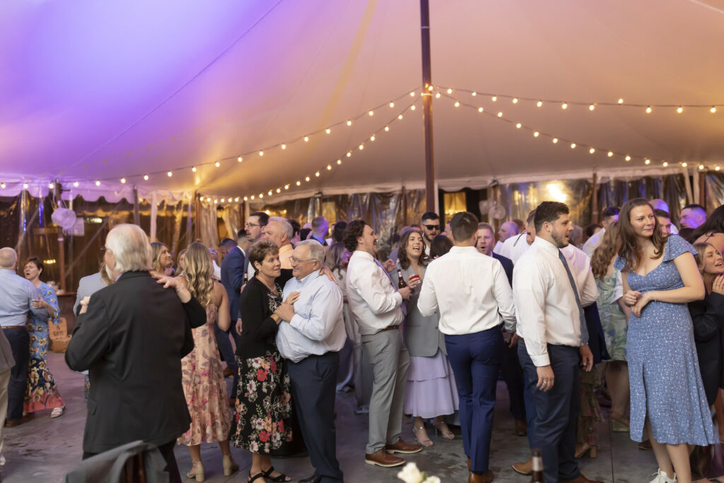 Guests dancing the night away at the reception.